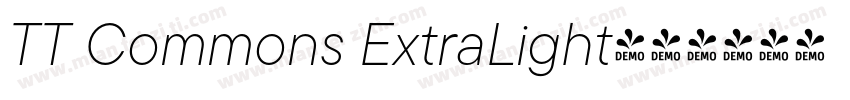 TT Commons ExtraLight字体转换